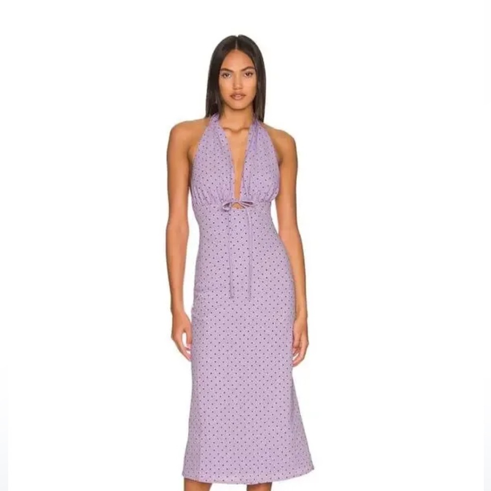 Majorelle Ashling Lavender Polka Dot Dress Small